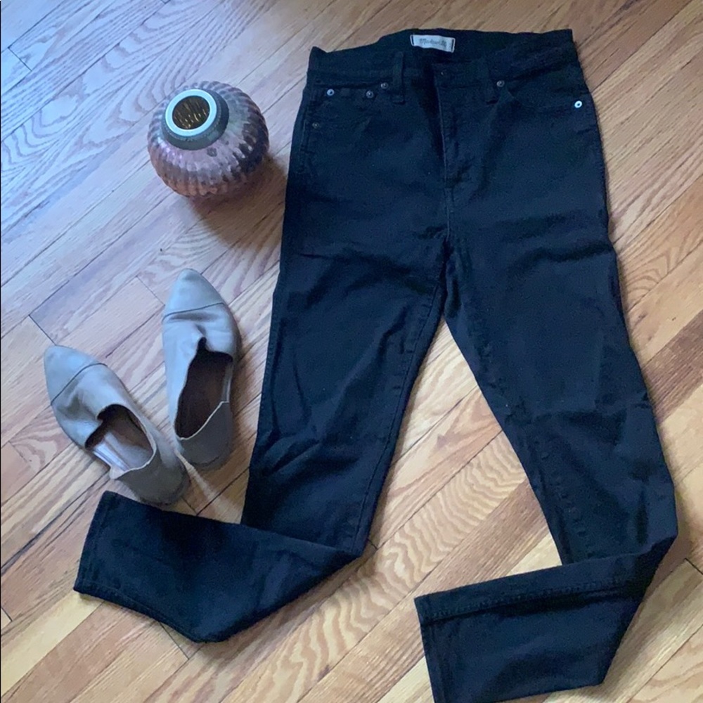MADEWELL 10” high-rise black skinny jeans